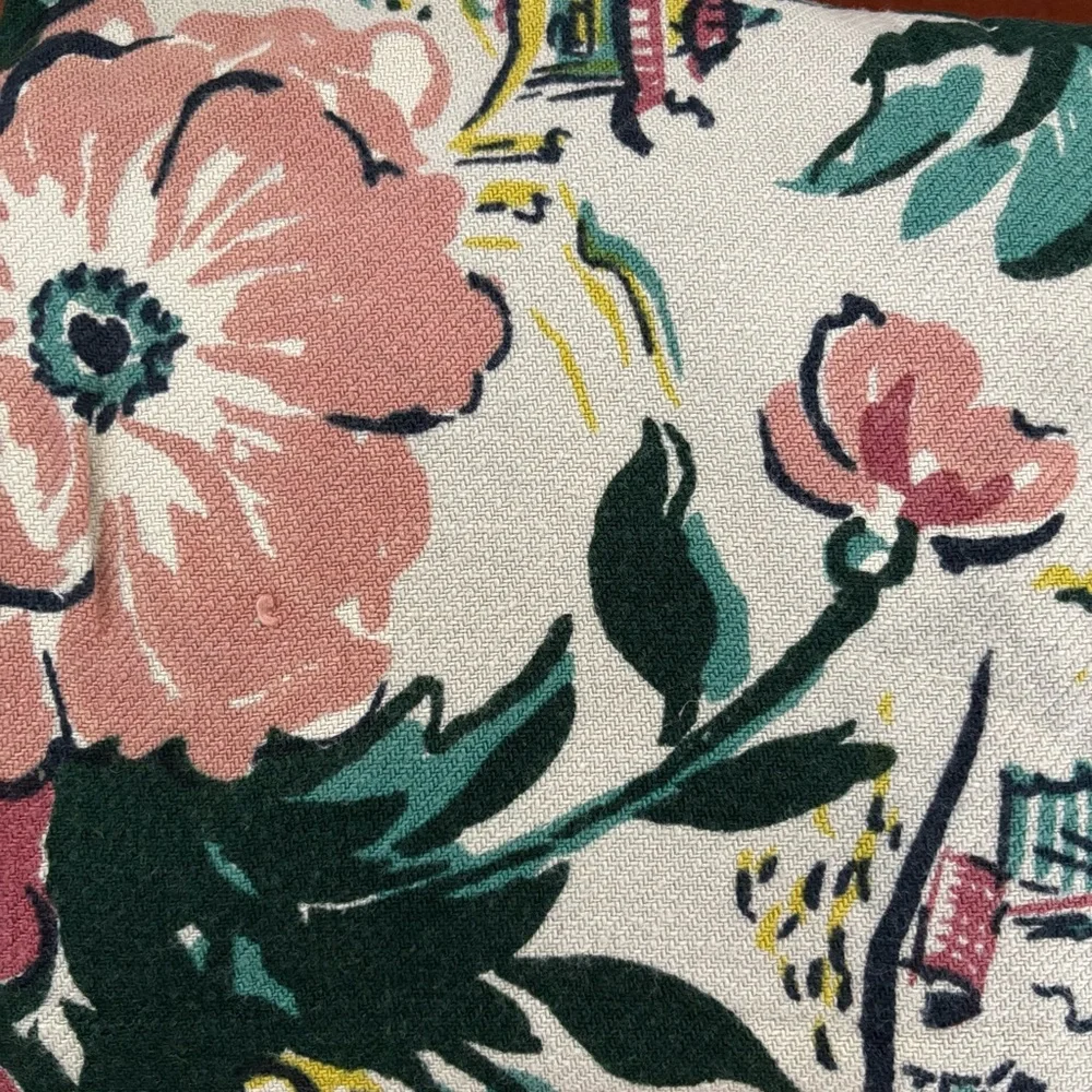 Vintage blanket/material/fabric Japanese Floral Patterned